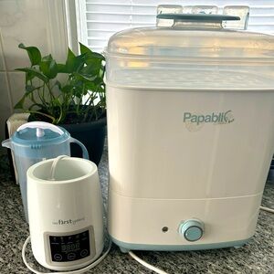 Baby bottle sterilizer, bottle warmer, formula pitcher